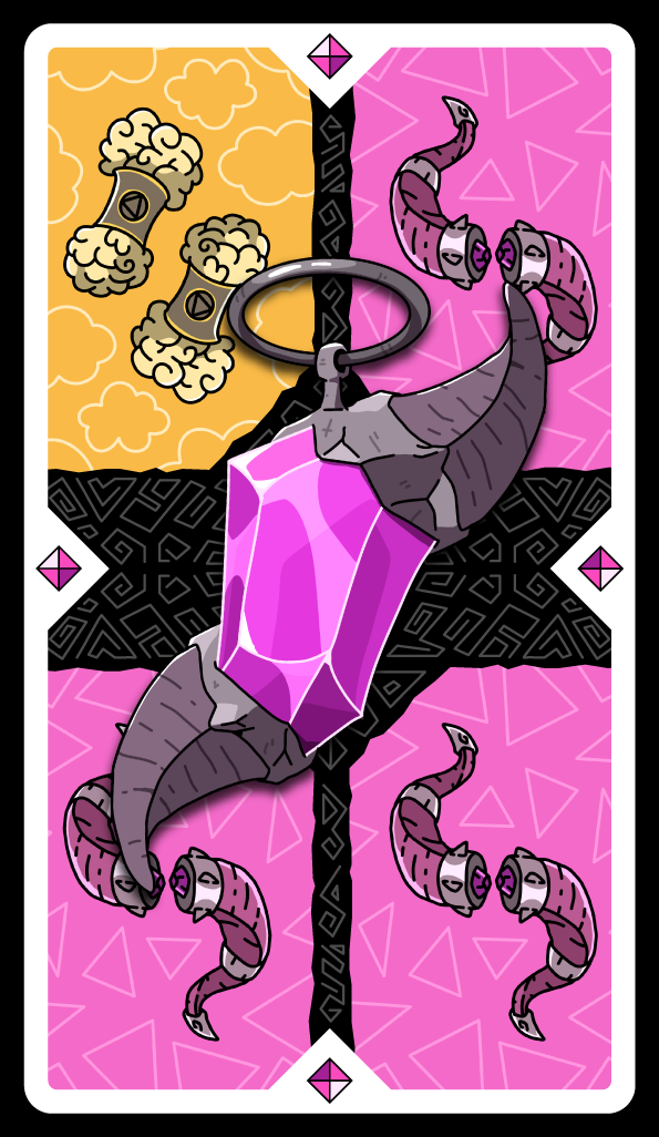 Pink amulet card